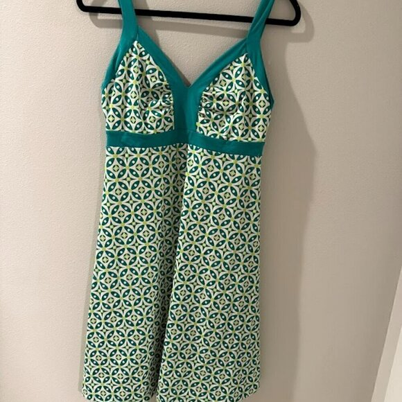 Patagonia Women's Minette Dress Green Blue Sundress Size (M)‎ Medium - Picture 2 of 6